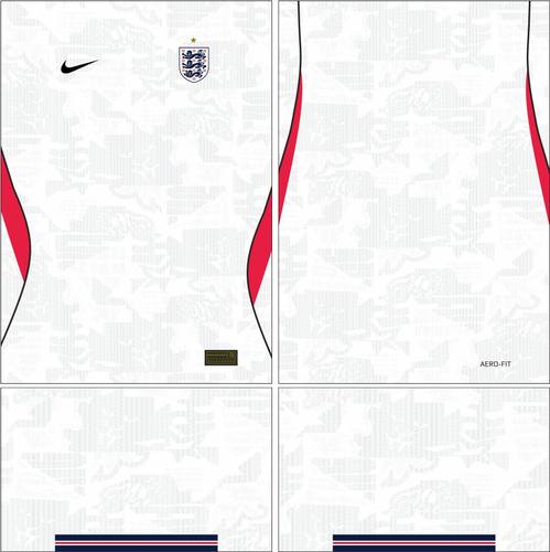 England英格兰2026年世界杯主场球衣AI矢量图案cdr服装设计素材