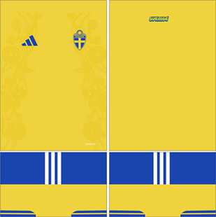Sweden 瑞典 2026年世界杯 球衣AI矢量图案cdr服装设计素材