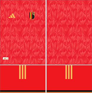 Belgium 比利时2026年世界杯主场球衣AI矢量图案cdr服装设计素材