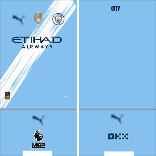 Manchester City曼城主场球衣2025-26赛季球衣PDF矢量图案cdr素材