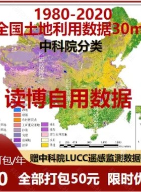 全国土地利用数据30米（1980-2020）LUCC/中科院遥感解译土地利用
