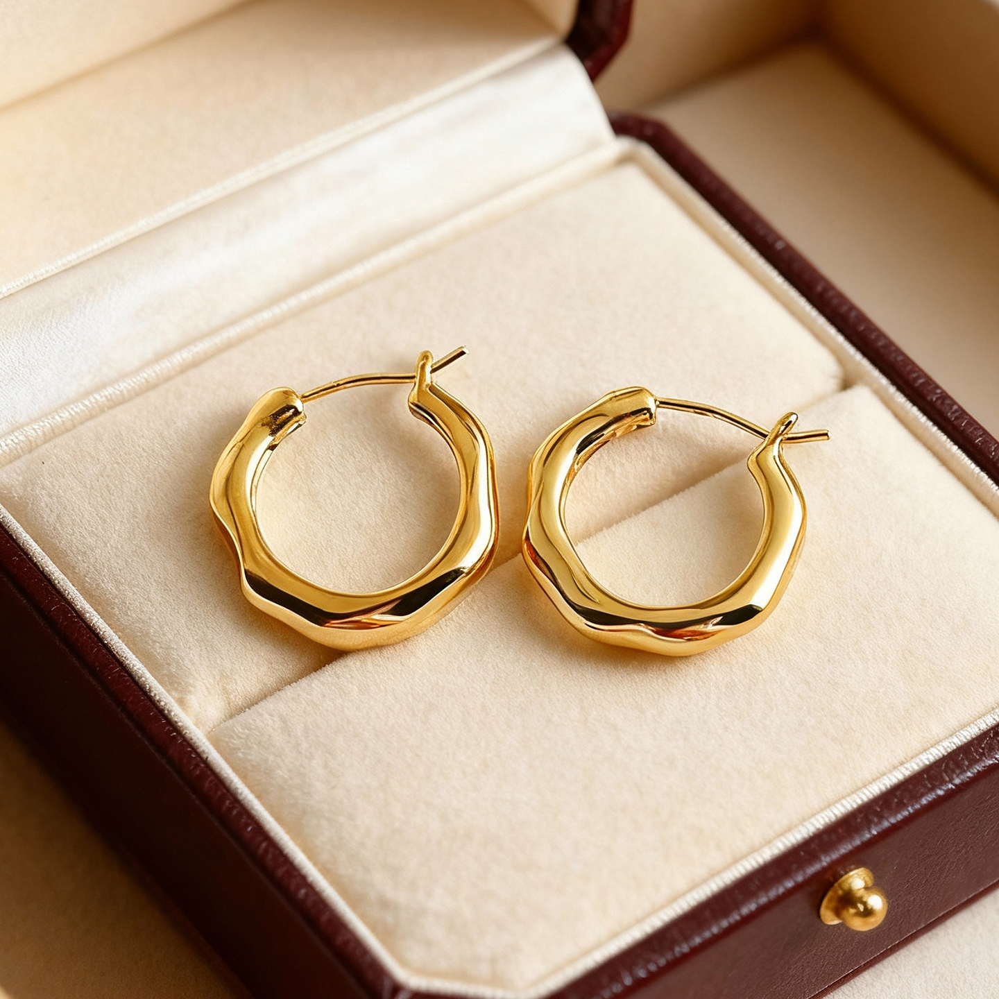 许妍同款素圈小众法式耳环