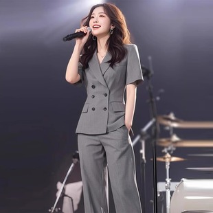西装 穿搭套装 气质干练女装 子 上衣裤 新款 RIERA2025夏季 一整套夏装