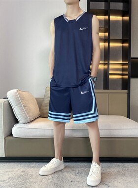 耐克顿夏季速干篮球服运动套装男