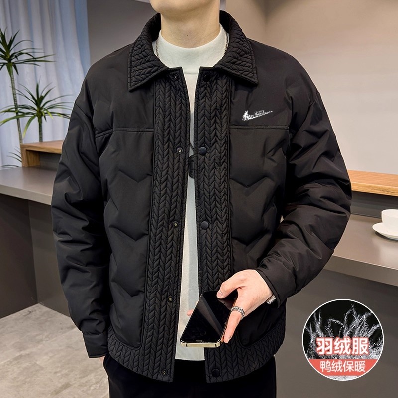 耐克顿羽绒服男士秋冬季潮流时尚衬衫式夹克宽松保暖休闲轻薄外套