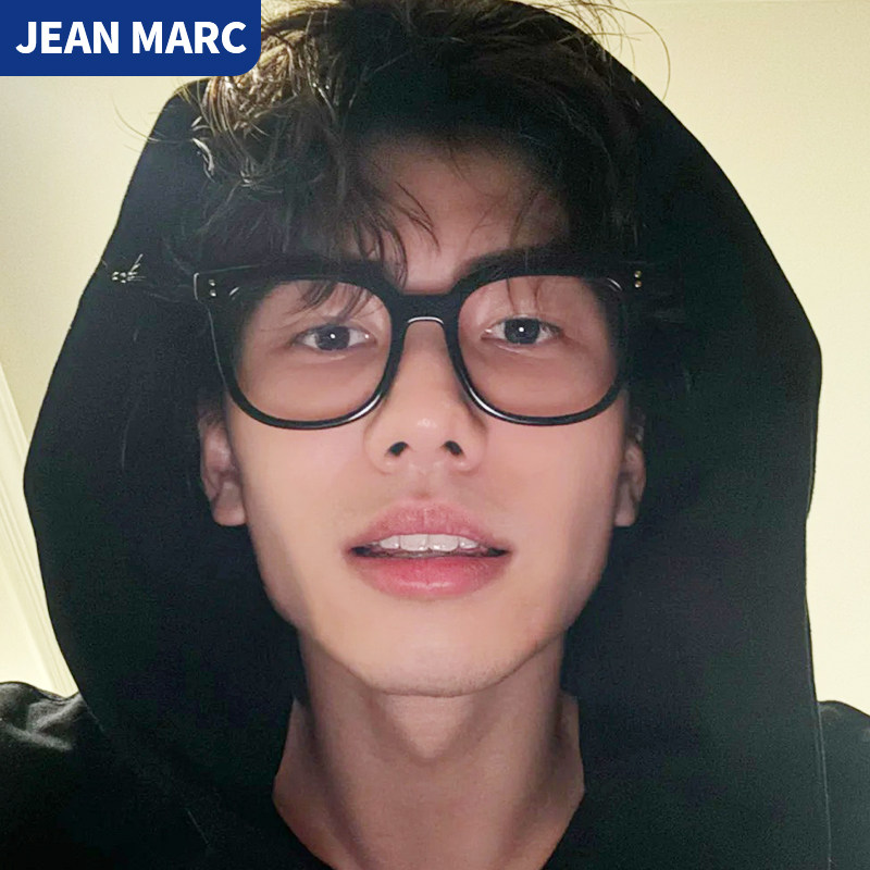 韩版黑框近视眼镜男痞帅大框显脸小可配度数超轻眼睛框镜架男款潮
