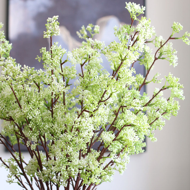 珍珠果绿色植物仿真配草客厅家居装饰摆设网红清新米果仿真花假花