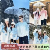 加绒加厚立体爱心洋气母女装 卫衣一家三口婴儿冬装 外套 亲子装 韩版