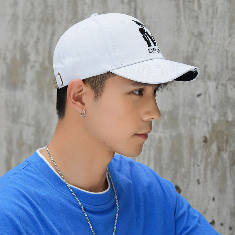 鸭舌帽ins潮牌男韩版潮夏季帽子白色百搭时尚新款夏天男士太阳帽