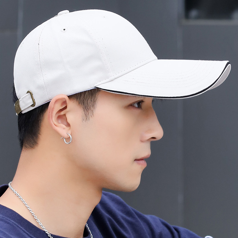 鸭舌帽秋季ins潮牌男韩版潮加长帽子长帽檐秋天韩国男士遮阳帽