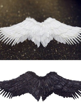 Lolita天使羽毛翅膀白色燕型恶魔 背饰 手作 道具 cos 表演 装扮