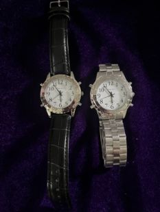 语音报时手表中老人不锈钢进口机芯语音手表视障盲人手表