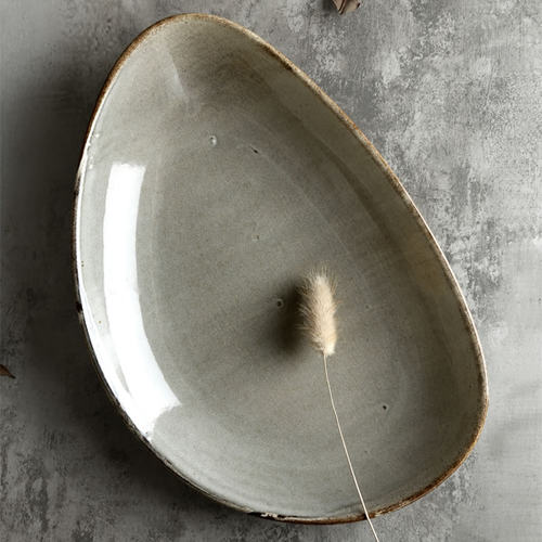 不规则餐厅饭店异形鱼盘创意陶瓷