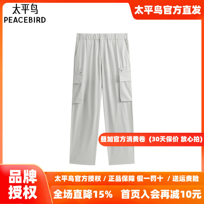 【商场同款】太平鸟男装 休闲裤直筒工装休闲卫裤男长裤B1GLF2432