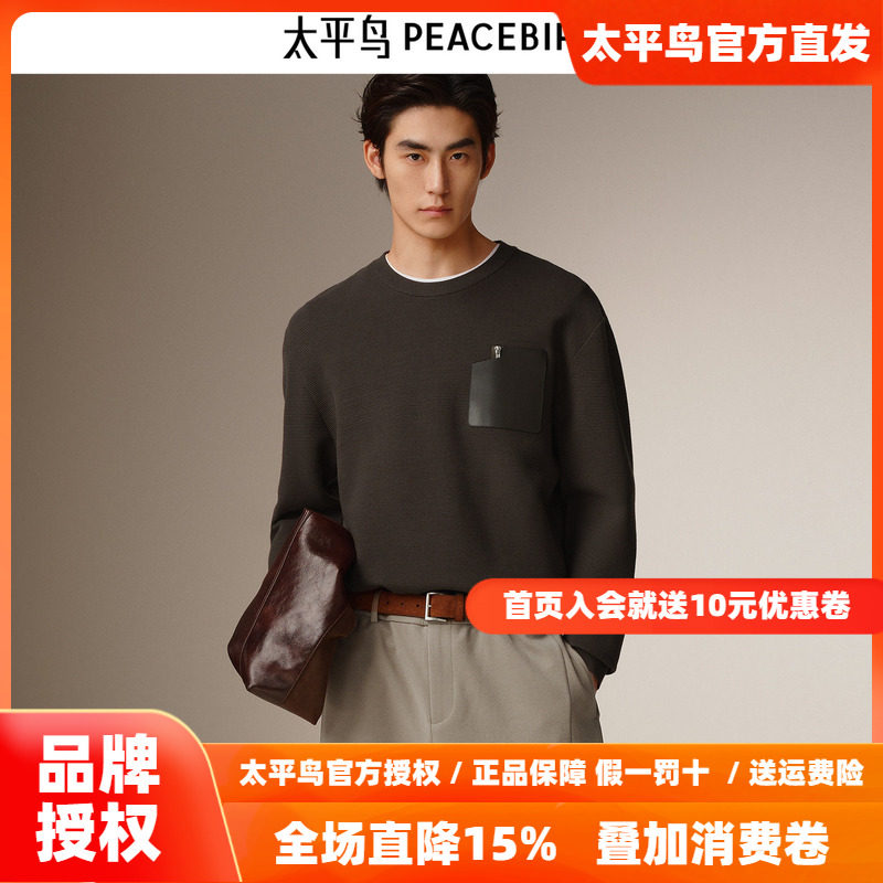 【商场同款】太平鸟男装 2026年冬季新款针织衫毛衣男B1EBF4238