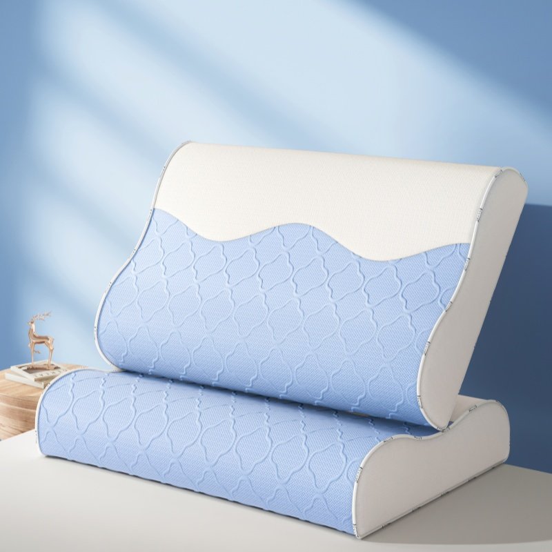 泰国原装进口天然乳胶枕护颈枕头成人家用一对颈椎保健枕芯波浪枕