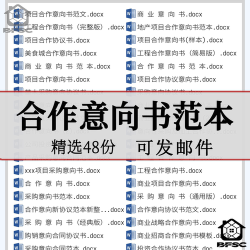合作意向书合同jh范本模板商业产品采购意向协议模板工程项目合伙