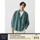 男宽松做旧感休闲衬衣秋季 CENLES 衬衫 复古条纹水洗长袖 AW25