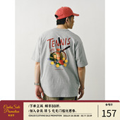 T恤男宽松夏美式 CENLES 复古纯棉TEE 数码 印花短袖 SS25 网球约会