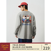 CENLES T恤男宽松印花复古TEE 友谊永恒图案长袖 AW25 共赏时光