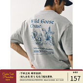 SS25 野鹅追逐 图案印花短袖 CENLES T恤男宽松夏美式 复古纯棉TEE