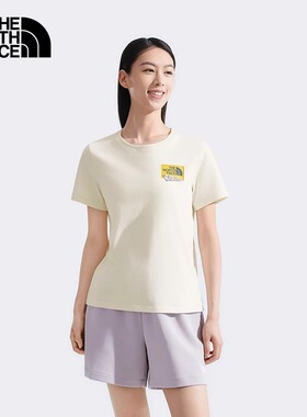 TheNorthFace北面短袖T恤女25春夏新款户外休闲透气纯棉半袖8DCD