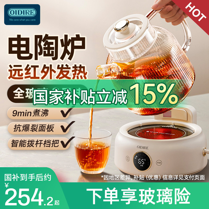 【第二代】電陶加熱全玻璃養生壺