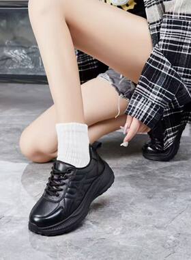 艾度厚底单鞋真皮休闲鞋运动女鞋