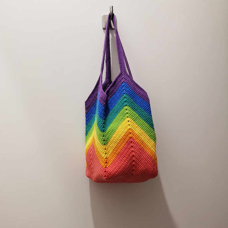 经典彩虹菜篮子包diy材料
