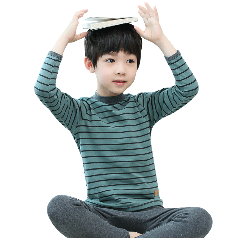 男童纯棉中领秋衣套装英博伦