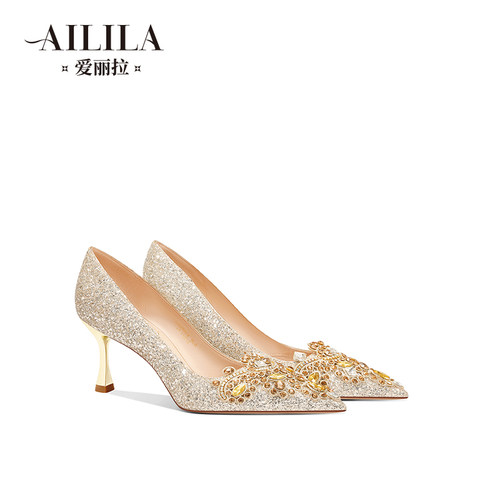 2025新款婚鞋女单鞋高跟百搭不累