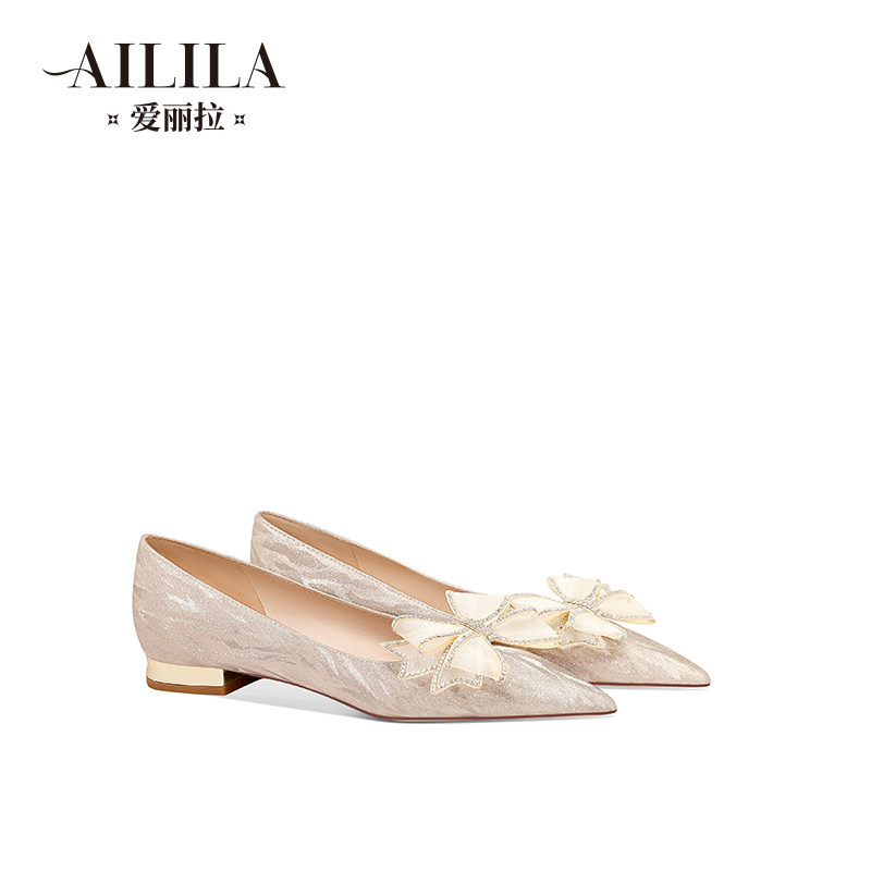 爱丽拉平底婚鞋女2025新款秋季香槟色禾秀主婚纱两穿新娘鞋不累脚,女鞋,婚鞋,淘宝优惠券,粉丝福利购,淘宝优惠卷