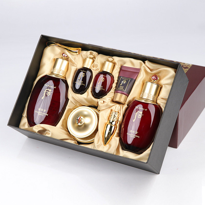 韩国whoo后津率享套盒 津率享红华凝香系列礼盒7件套 紧致弹润