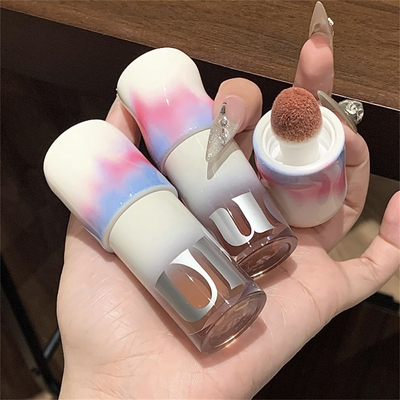 uhue液体腮红柔粉色多用霜口红