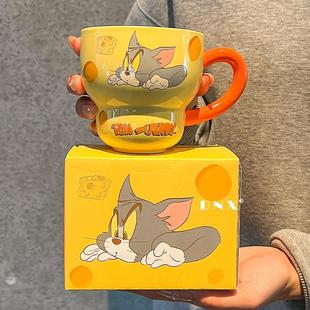 马克杯可爱情侣水杯家用陶瓷杯子生日礼物女伴手礼 猫和老鼠联名款