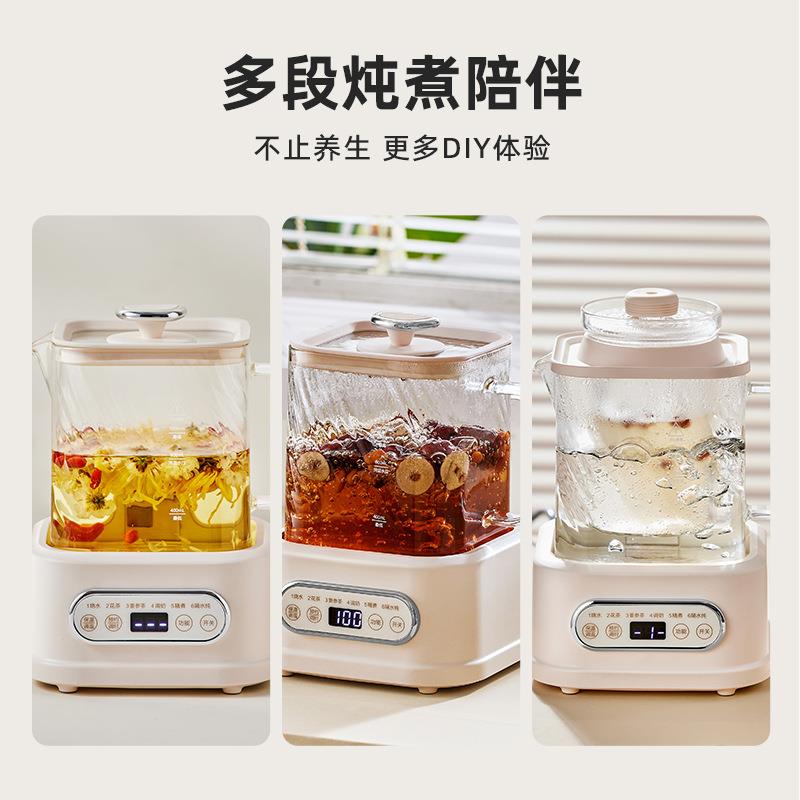 Bassens巴森小方炖全玻璃养生壶家用恒温壶大容量全自动烧水壶