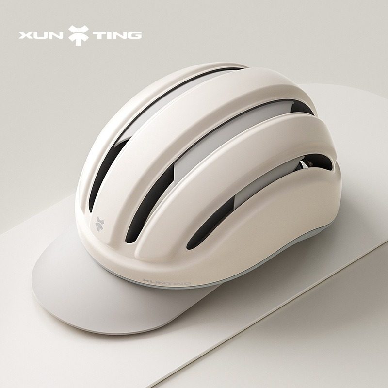 迅霆自行车头盔休闲骑行头盔一体成型山地车公路车透气安全帽装备