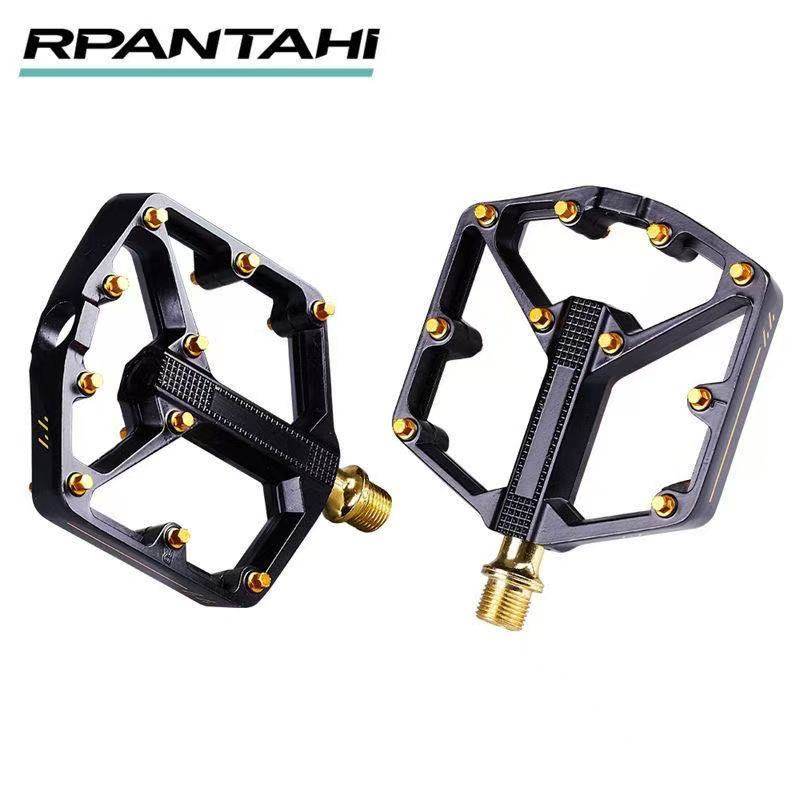 山地公路自行车脚踏板 铝合金轴承培林轻量化宽面带防滑钉脚蹬子