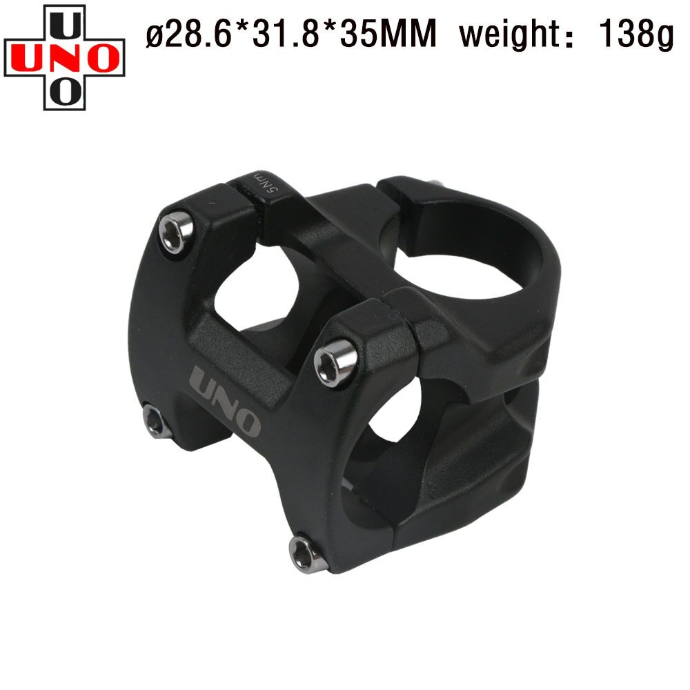 UNO山地自行车把立 越野XC立管0度35/45MM铝合金镂空28.6*31.8MM