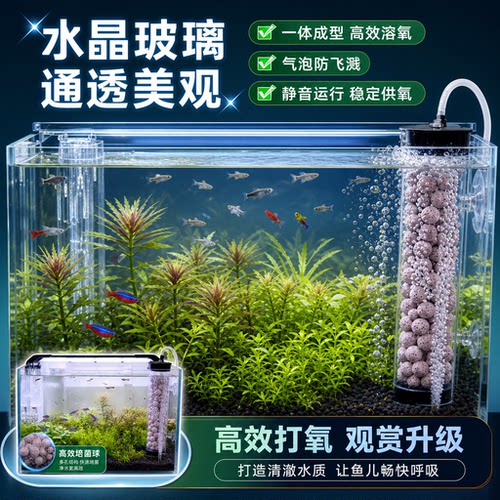 鱼缸玻璃溶氧器树脂沸腾瓶反气举