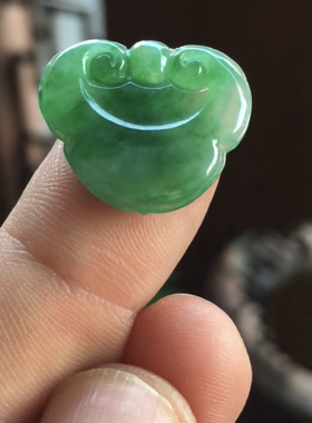 如意头保真正品缅甸天然A货冰阳绿翡翠吊坠轻奢气质旗袍压襟包包