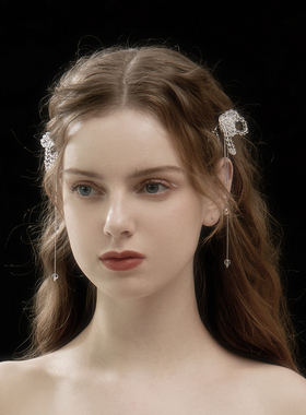 BING影蝶系列 原创超仙女水晶蝴蝶流苏发夹鸭嘴夹女