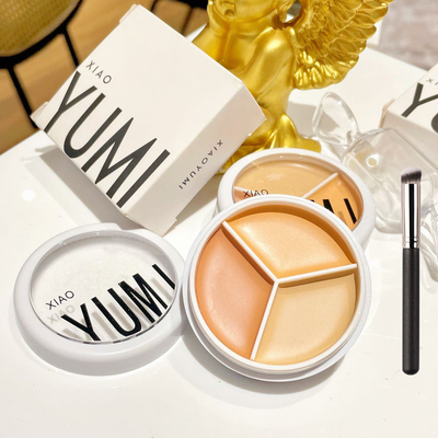 三色修容遮瑕盘遮盖痘痘痘印