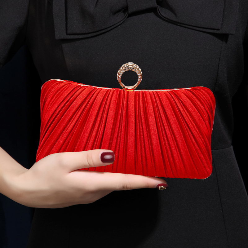 丝芙伦红色新娘包礼服旗袍宴会包