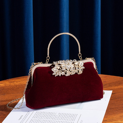 丝芙伦镶钻合金手提包旗袍宴会包