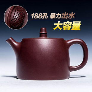 正宗宜兴紫砂壶原矿名家手工大容量紫泥汉铎功夫茶壶家用茶壶茶具