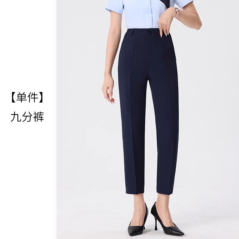 중국 모바일 작업복 여성 2022 가을 새로운 해군 재킷 바지 정장 비즈니스 홀 직원 작업복