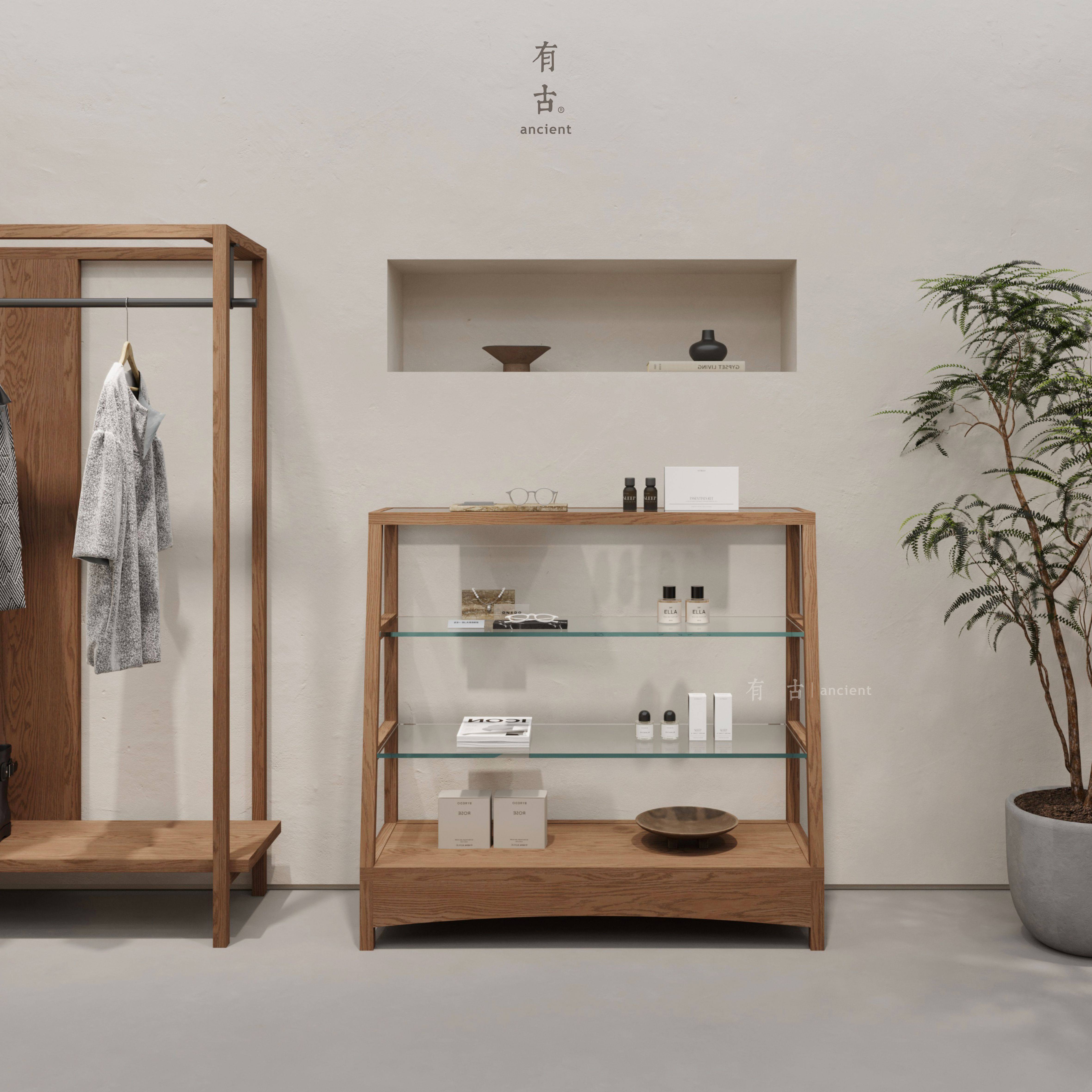 服装店玻璃展示架中岛多层置物台
