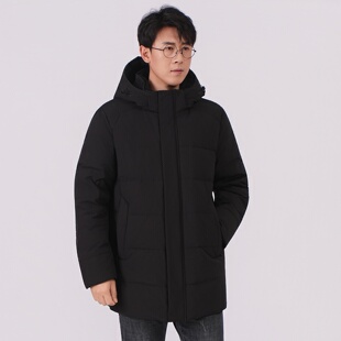 大羽轻薄款羽绒服男款2025秋冬季新款中款简约男士轻便外套81003