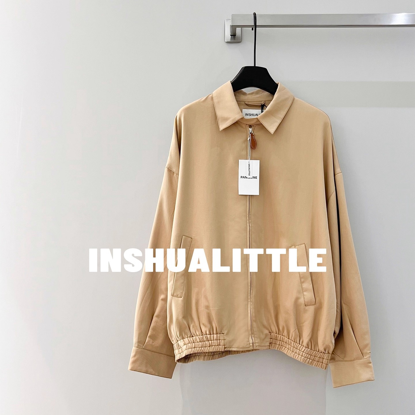 早秋字母拼色拉链外套男女同款